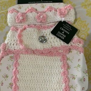 Baby diaper cover and crown 0-6 months